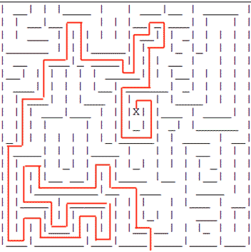Map of the Hedge Maze